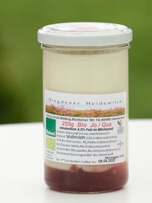 Jo/Qua Erdbeerjoghurt vom Biohof Groß-Bölting, Hamminkeln-Dingden